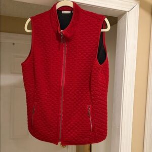 Vibrant Red Quilted Riding Vest
